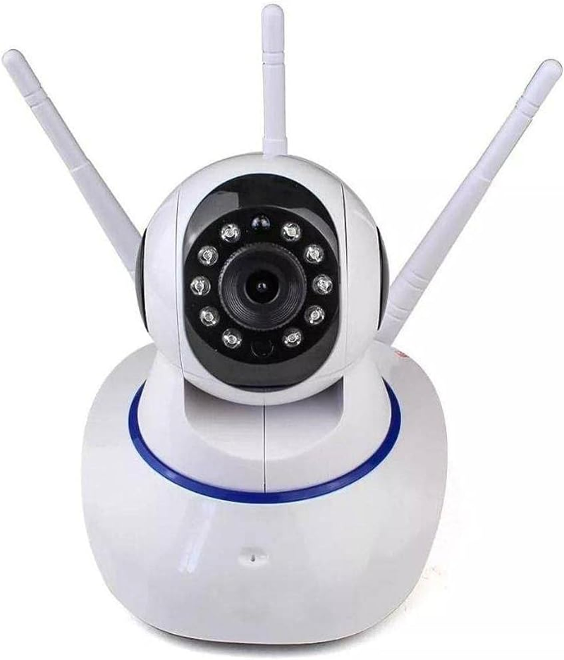 câmera iP robô 3 antenas wifi visão noturna full HD 360º microfone áudio babá eletrônica robozinho sem fio